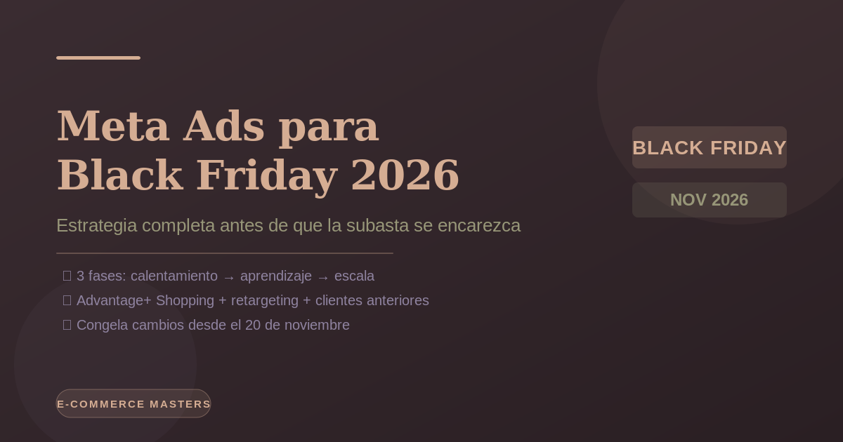 Meta Ads Black Friday 2026